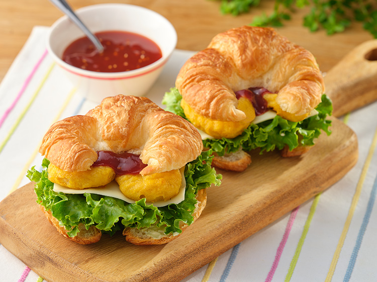 チキンナゲットdeクロワッサンバーガー