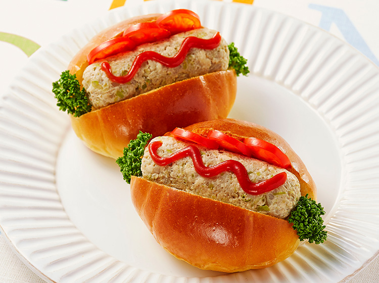 豆腐入りソーセージサンド