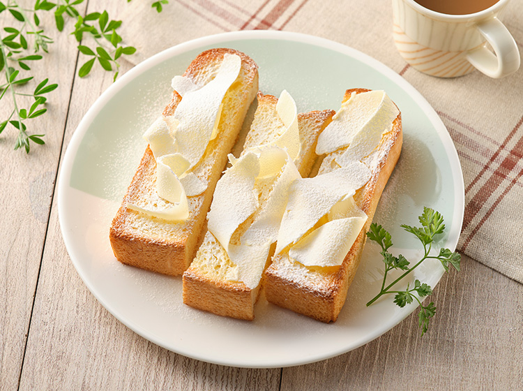 ふんわり粉砂糖のバターシュガートースト