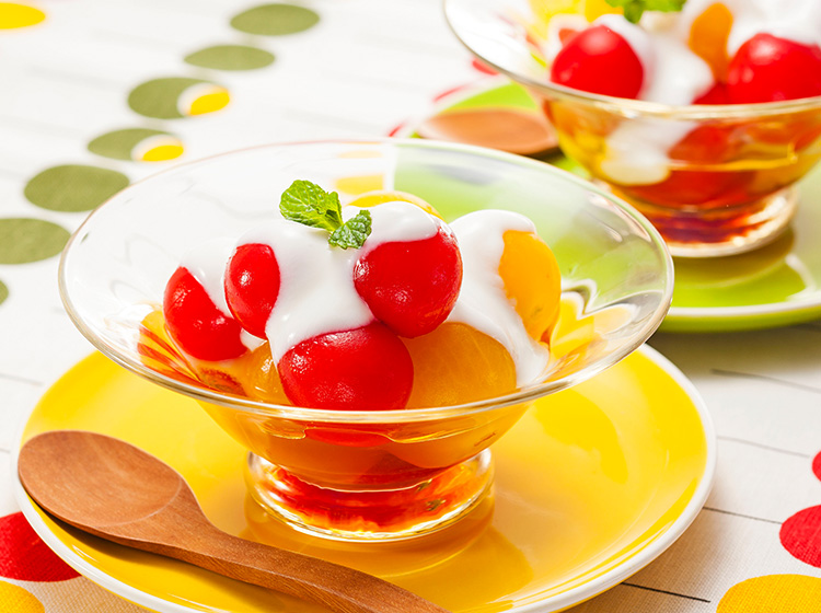 ミニトマトマリネヨーグルト