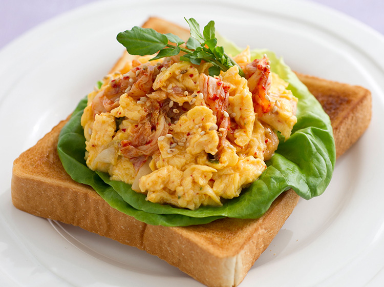 キムチスクランブルエッグトースト